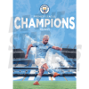 Sergio Aguero Man City Champions Poster A3 20/21