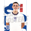 Phil Foden England Headshot Poster A3 20/21