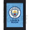 Man City Personalised Bedroom Crest A3 Framed