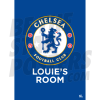 Chelsea FC Personalised Bedroom Crest A3 Unframed