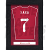 Saka Arsenal FC Home Shirt Framed Poster A4 21/22