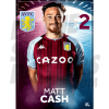Cash Aston Villa FC Headshot Poster A4 21/22