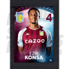 Konsa Aston Villa Framed Headshot Poster A4 21/22