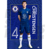 Christiensen Chelsea FC Headshot Poster A4 21/22
