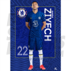 Ziyech Chelsea FC Headshot Poster A4 21/22