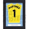 Martinez Aston Villa Shirt Framed Poster A4 21/22