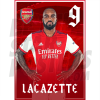 Lacazette Arsenal FC Headshot Poster A3 21/22