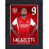 Lacazette Arsenal Framed Headshot Poster A4 21/22