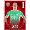 Leno Arsenal FC Headshot Poster A4 21/22