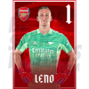 Leno Arsenal FC Headshot Poster A3 21/22