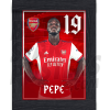 Pepe Arsenal Framed Headshot Poster A4 21/22