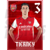 Tierney Arsenal FC Headshot Poster A4 21/22