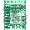 Celtic FC A3 Word Poster