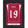 Pepe Arsenal FC Home Shirt Framed Poster A4 21/22