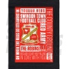 Swindon Town FC Word Framed A3 Poster