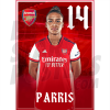 Paris Arsenal FC Headshot Poster A3 21/22