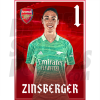 Zinsberger Arsenal FC Headshot Poster A3 21/22