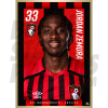 Zemura AFC Bournemouth Headshot Poster A4 21/22