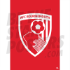 AFC Bournemouth White Crest A3 Poster