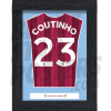 Coutinho Aston Villa Shirt Framed Poster A4 21/22
