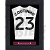 Coutinho Aston Villa Away Framed Poster A4 21/22