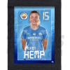 Hemp Man City Framed Headshot Poster A4 21/22
