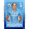 Houghton Man City FC Headshot Poster A3 21/22