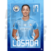 Losada Man City FC Headshot Poster A3 21/22