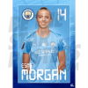 Morgan Man City FC Headshot Poster A4 21/22
