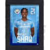 Shaw Man City Framed Headshot Poster A3 21/22