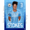 Stokes Man City FC Headshot Poster A4 21/22