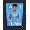 Stokes Man City Framed Headshot Poster A3 21/22