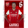 Gabriel Arsenal FC Headshot Poster A4 21/22
