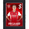 Odegaard Arsenal Framed Headshot Poster A3 21/22