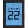 Man City Champions Text 21-22 A4 Framed Poster
