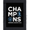 Man City Champions 21-22 Black A2 Framed Poster
