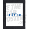 European Champions Text Framed Poster White A4