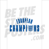 Lionesses European Champions LText Poster White A3