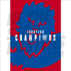 Lionesses European Champions Text Poster Red A4