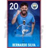 Silva Man City Action Poster A3 22/23