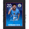 Silva Man City Framed Action Poster A3 22/23