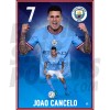 Cancelo Man City Action Poster A3 22/23