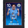 Grealish Man City Framed Action Poster A3 22/23