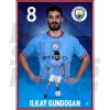Gundogan Man City Action Poster A4 22/23