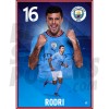 Rodri Man City Action Poster A4 22/23