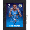 Walker Man City Framed Action Poster A4 22/23