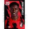 Dembele Bournemouth Headshot Poster A3 22/23