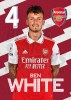 White Arsenal Headshot Poster A3 22/23