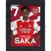 Saka Arsenal Framed Headshot Poster A3 22/23