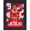 Jesus Arsenal Framed Headshot Poster A3 22/23